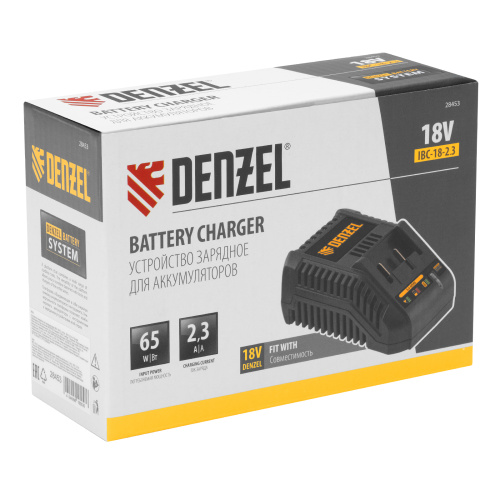 Устройство зарядное для аккумуляторов IBC-18-2.3, Li-Ion, 18 В, 2.3 А Denzel по ценам производителя в Санкт-Петербурге с доставкой по всей России