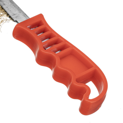 Щетка металлическая латунированная, пластиковая ручка Matrix купить в Москве с доставкой по всей России | ProtosMarket.ru