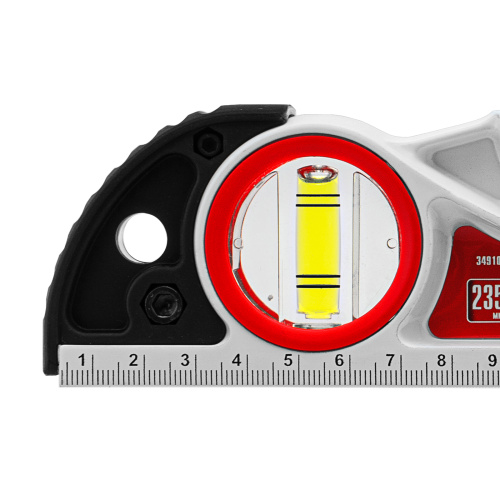 Уровень алюминиевый литой, фрезерованный, 3 глазка, две ударные площадки, 235 мм Matrix по ценам производителя в Санкт-Петербурге с доставкой по всей России