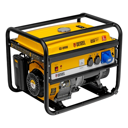 Генератор бензиновый GE 8900, 8.5 кВт, 220 В/50 Гц, 25 л, ручной старт Denzel по ценам производителя в Санкт-Петербурге с доставкой по всей России