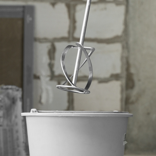 Насадка для миксера, для легких растворов, 120 х 590 мм, оцинкованная, хвостовик резьба М14 Сибртех купить в Москве с доставкой по всей России | ProtosMarket.ru