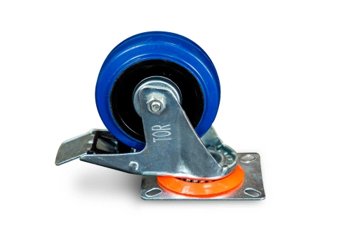 Колесо поворотное резина SRCLb 42 100 мм с тормозом (N) по ценам производителя в Санкт-Петербурге с доставкой по всей России