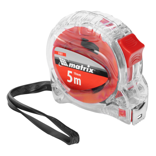 Рулетка Crystal,5 м х 19 мм,корпус из поликарбоната Matrix по ценам производителя в Санкт-Петербурге с доставкой по всей России