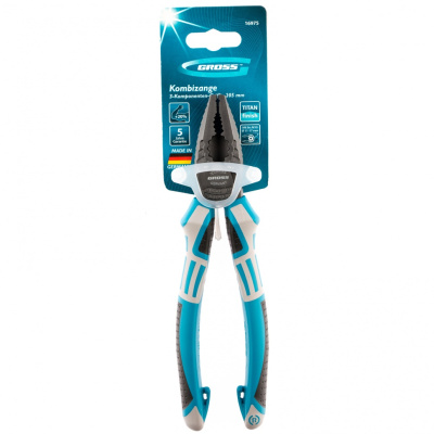 Плоскогубцы комбинированные 205 мм, трехкомпонентные рукоятки Gross по ценам производителя в Санкт-Петербурге с доставкой по всей России