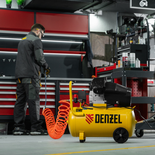 Компрессор воздушный прям. привод DCV1800/50, 1,8 кВт, 50 литров, 320 л/мин Denzel по ценам производителя в Санкт-Петербурге с доставкой по всей России