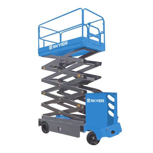 Подъемник самоходный электрический ножничный с кабиной SKYER NPF1403 купить в Москве с доставкой по всей России | ProtosMarket.ru