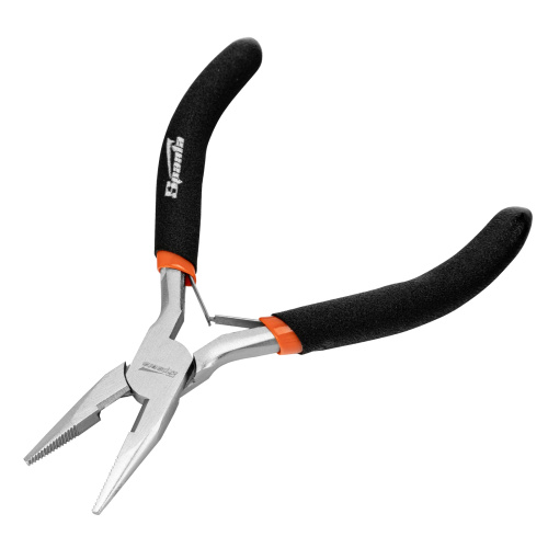 Длинногубцы прямые Mini, 130 мм, никелированные, авторазжим Sparta по ценам производителя в Санкт-Петербурге с доставкой по всей России