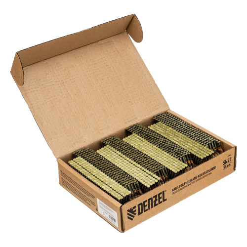 Гвозди для пнев. нейлера (крашен.) длина - 65 мм, диам. - 2,9 мм, 2000 шт. Denzel купить в Москве с доставкой по всей России | ProtosMarket.ru