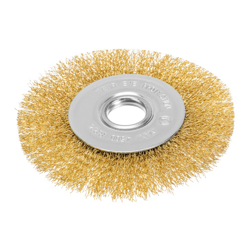 Щетка для УШМ, 125 мм, посадка 22.2 мм, плоская, латунированная витая проволока Matrix по ценам производителя в Санкт-Петербурге с доставкой по всей России