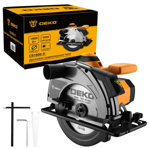 Дисковая (циркулярная) пила DEKO CS1800-D, 1800Вт, 190мм диск купить в Москве с доставкой по всей России | ProtosMarket.ru