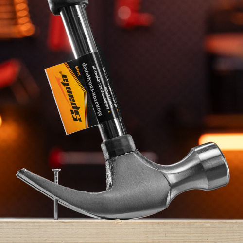 Молоток-гвоздодер, 450 г, боек 27 мм, металлическая трубчатая обрезиненная рукоятка Sparta купить в Москве с доставкой по всей России | ProtosMarket.ru