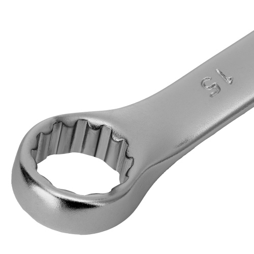 Ключ комбинированный, 15 мм, CrV, матовый хром Stels по ценам производителя в Санкт-Петербурге с доставкой по всей России