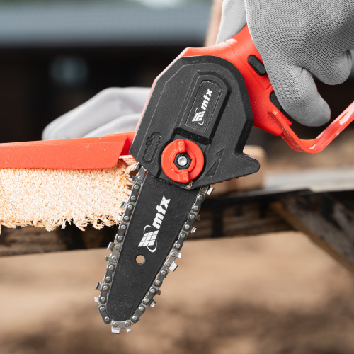 Цепная мини-пила аккумуляторная, MCS-100, шина 100 мм, Li-Ion, 20 В MTX по ценам производителя в Санкт-Петербурге с доставкой по всей России