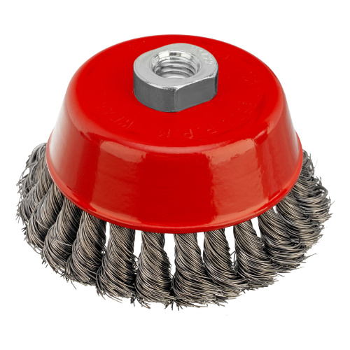 Щетка для УШМ, 100 мм, М14, "чашка", крученая проволока 0.35 мм Matrix по ценам производителя в Санкт-Петербурге с доставкой по всей России