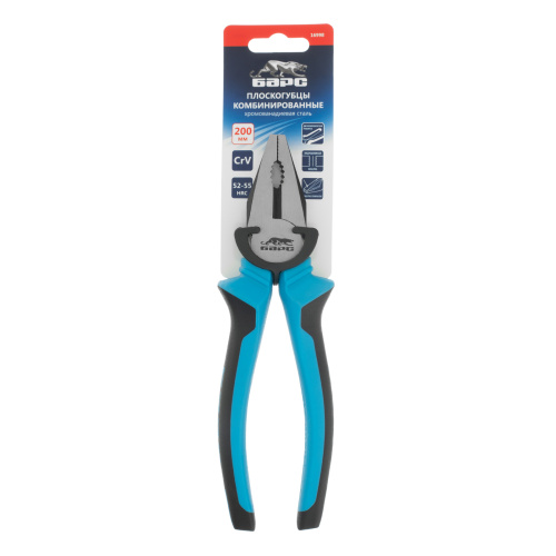 Плоскогубцы комбинированные 200 мм, хром-ванадий, двухкомпонентные рукоятки Барс купить в Москве с доставкой по всей России | ProtosMarket.ru