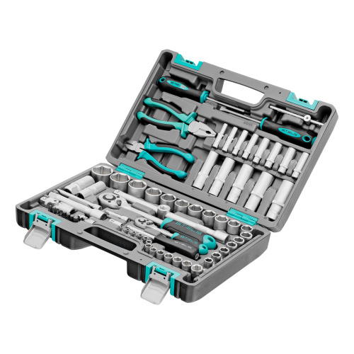 Набор инструментов, 1/2", 1/4", CrV, пластиковый кейс 69 предметов Stels купить в Москве с доставкой по всей России | ProtosMarket.ru
