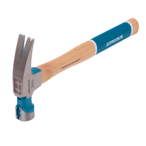 Молоток-гвоздодер, 680 г, угол 75, магнит, обрезиненная рукоятка AMERICAN HICKORY GROSS купить в Москве с доставкой по всей России | ProtosMarket.ru