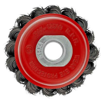 Щетка для УШМ, 65 мм, М14, "чашка", крученая проволока 0.35 мм Matrix по ценам производителя в Санкт-Петербурге с доставкой по всей России