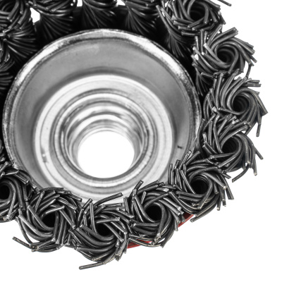 Щетка для УШМ, 65 мм, М14, "чашка", крученая проволока 0.8 мм Matrix по ценам производителя в Санкт-Петербурге с доставкой по всей России