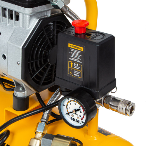 Компрессор DLS650/10 безмаслянный малошумный 650 Вт, 120 л/мин, ресивер 10 л Denzel по ценам производителя в Санкт-Петербурге с доставкой по всей России