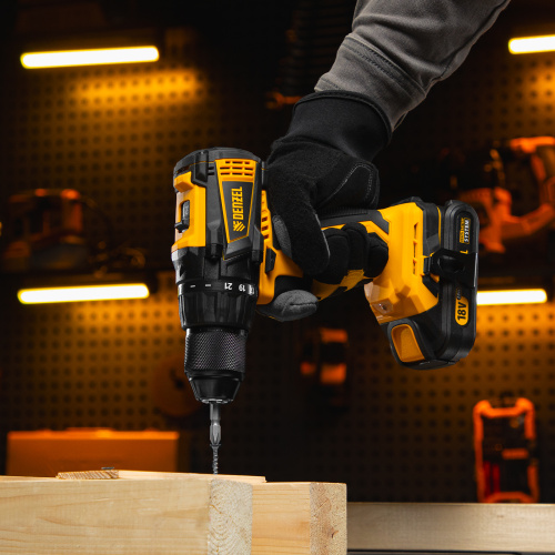 Дрель-шуруповерт аккумуляторная, бесщет. BLDL-IB-18-0, Li-Ion, 18 В Denzel купить в Москве с доставкой по всей России | ProtosMarket.ru