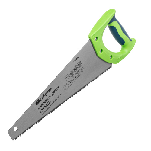 Ножовка по дереву "Зубец", 350 мм, 7-8 TPI, каленый зуб 2D, двухкомпонентная рукоятка Сибртех купить в Москве с доставкой по всей России | ProtosMarket.ru