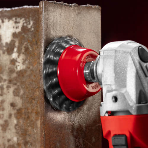 Щетка для УШМ, 75 мм, М14, "чашка", крученая проволока 0.5 мм Matrix по ценам производителя в Санкт-Петербурге с доставкой по всей России