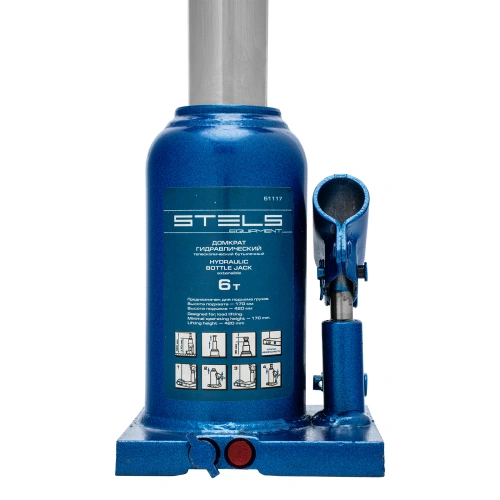 Домкрат гидравлический бутылочный телескопический, 6 т, H подъема 170-420 мм Stels по ценам производителя в Санкт-Петербурге с доставкой по всей России
