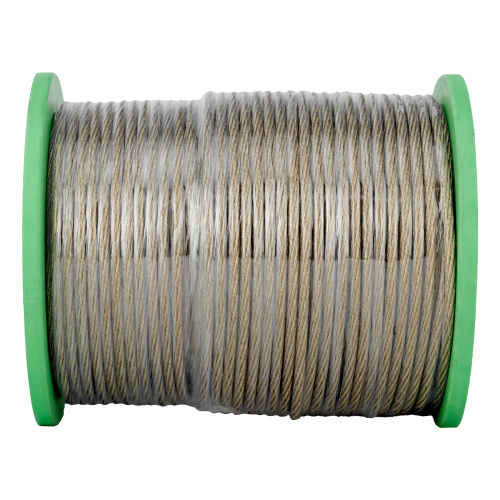 Трос металлополимерный прозрачный ПР-6.0, толщина 6.0 мм, катушка 150 метров Сибртех купить в Москве с доставкой по всей России | ProtosMarket.ru