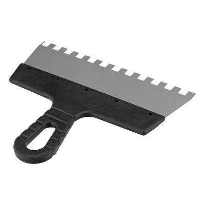 Шпатель из нержавеющей стали, 250 мм, зуб 10 х 10 мм, пластмассовая ручка Sparta купить в Москве с доставкой по всей России | ProtosMarket.ru