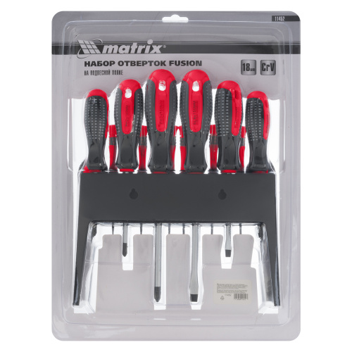 Набор отверток Fusion на подвесной полке 18 шт, CrV Matrix купить в Москве с доставкой по всей России | ProtosMarket.ru