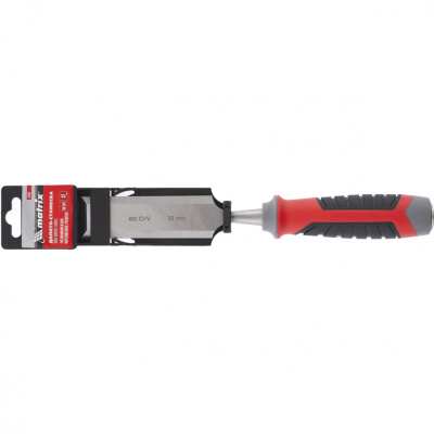 Долото-стамеска, 32 мм, 60 CrV, трехкомпонентная обрезиненная рукоятка Matrix купить в Москве с доставкой по всей России | ProtosMarket.ru