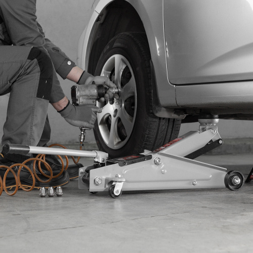 Домкрат гидравлический подкатной, 3 т, высота подъема 130-410 мм, поворотная ручка Matrix по ценам производителя в Санкт-Петербурге с доставкой по всей России