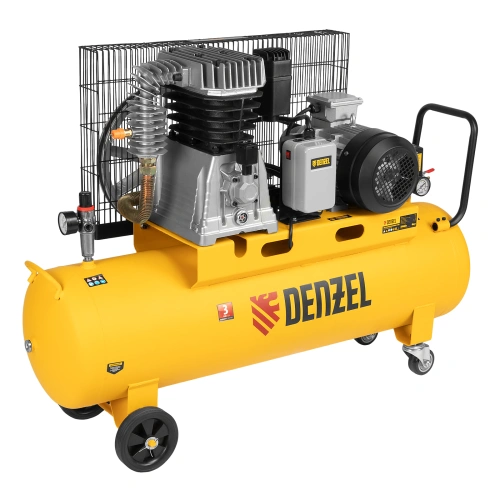 Компрессор воздушный, ременный привод BCI4000-T/100, 4.0 кВт, 100 литров, 690 л/мин Denzel купить в Москве с доставкой по всей России | ProtosMarket.ru