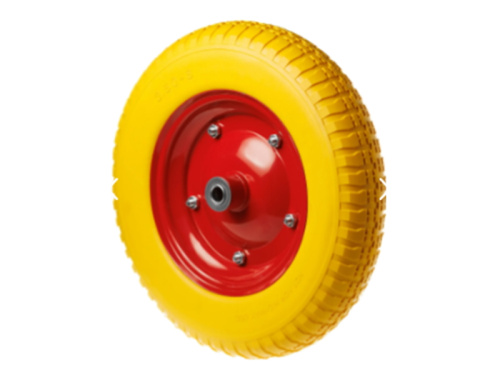 Колесо литое полиуретановое 360 мм PU 2400-16-1 (16 мм шариковый подшипник) по ценам производителя в Санкт-Петербурге с доставкой по всей России