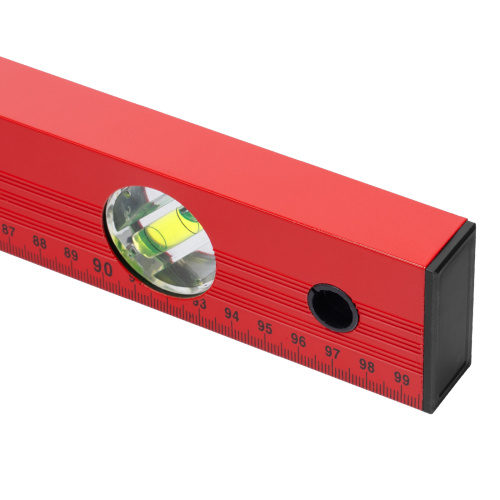 Уровень алюминиевый, 1000 мм, 3 глазка, красный, линейка Matrix по ценам производителя в Санкт-Петербурге с доставкой по всей России