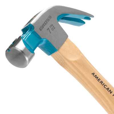 Молоток-гвоздодер, 200 г, угол 45, магнит, обрезиненная рукоятка American hickory GROSS купить в Москве с доставкой по всей России | ProtosMarket.ru