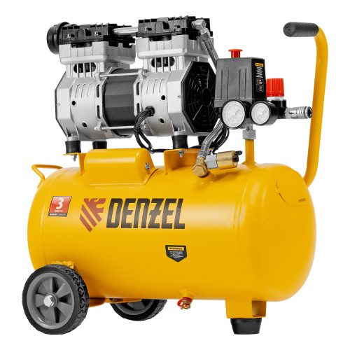 Компрессор DLS950/24 безмаслянный малошумный 950 Вт, 165 л/мин, ресивер 24 л Denzel по ценам производителя в Санкт-Петербурге с доставкой по всей России