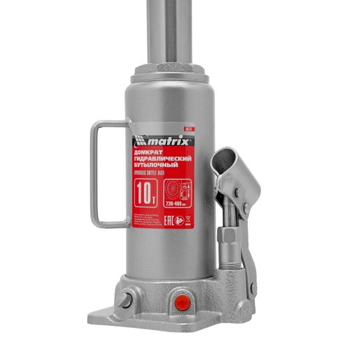 Домкрат гидравлический бутылочный, 10 т, высота подъема 230-460 мм Matrix по ценам производителя в Санкт-Петербурге с доставкой по всей России