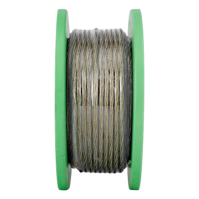 Трос металлополимерный прозрачный ПР-5.0, толщина 5.0 мм, катушка 50 метров Сибртех купить в Москве с доставкой по всей России | ProtosMarket.ru