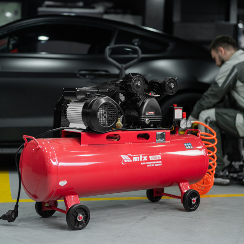 Компрессор воздушный ременный привод КР2500/80, 2,5 кВт, 80 литров, 420 л/мин МТХ купить в Москве с доставкой по всей России | ProtosMarket.ru