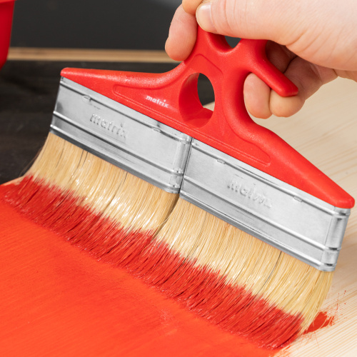 Кисть флейцевая для лаков, 200 x 12, натуральная щетина, пластиковая ручка Color line Matrix купить в Москве с доставкой по всей России | ProtosMarket.ru