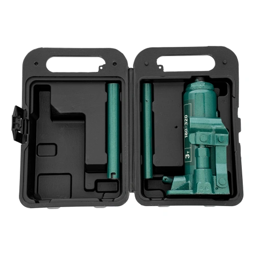 Домкрат гидравлический бутылочный, 3 т, 180-320 мм, в пласт. кейсе Сибртех по ценам производителя в Санкт-Петербурге с доставкой по всей России