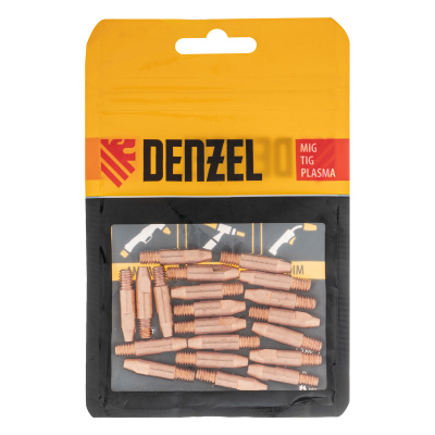 Токосъемный наконечник под проволоку 1,2 мм, М6х28, E-CU, 20 шт для MIG горелки тип 24 Denzel по ценам производителя в Санкт-Петербурге с доставкой по всей России