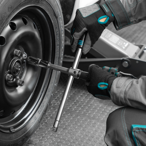 Ключ-крест баллонный, складной с изменяющимся рычагом, 17 мм, 19 мм, 21 мм, 23 мм, CrV, хромированный Gross купить в Москве с доставкой по всей России | ProtosMarket.ru