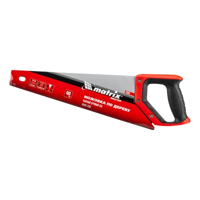 Ножовка по дереву, 400 мм, зуб 2D, каленый крупный зуб 5-6 TPI, двухкомпонентная рукоятка Matrix по ценам производителя в Санкт-Петербурге с доставкой по всей России
