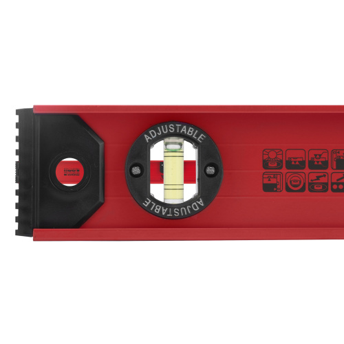 Уровень алюминиевый "Рельс", 800 мм, 3 глазка, усиленный Matrix купить в Москве с доставкой по всей России | ProtosMarket.ru