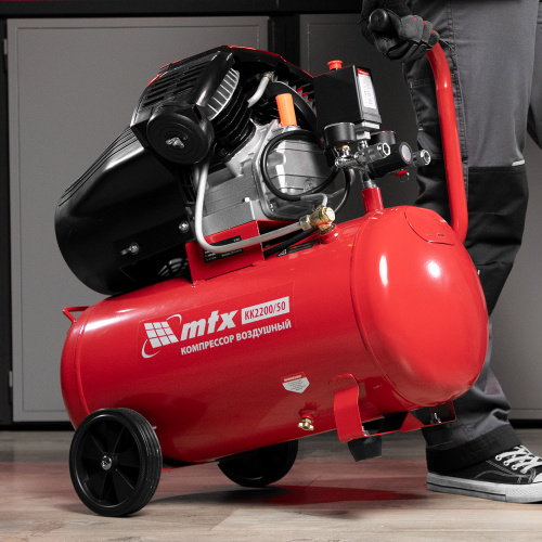 Компрессор воздушный КК-2200/50, 2,2 кВт, 350 л/мин, 50 л, прямой привод, масляный MTX купить в Москве с доставкой по всей России | ProtosMarket.ru