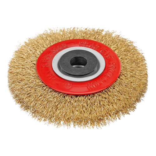 Щетка для точила, 100 мм, посадка 20 мм, плоская, латунир. витая проволока Matrix купить в Москве с доставкой по всей России | ProtosMarket.ru