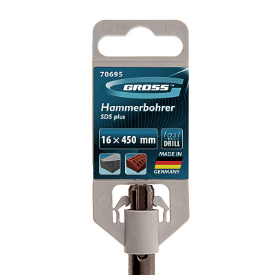Бур по бетону Pro, 16 х 450 мм, SDS Plus Gross купить в Москве с доставкой по всей России | ProtosMarket.ru